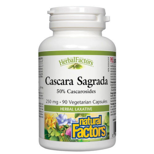 Natural Factors - HerbalFactors Cascara Sagrada 250mg