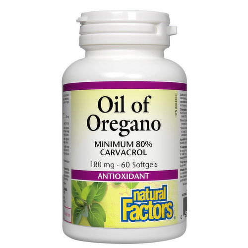 Natural Factors - Oil of Oregano 180mg