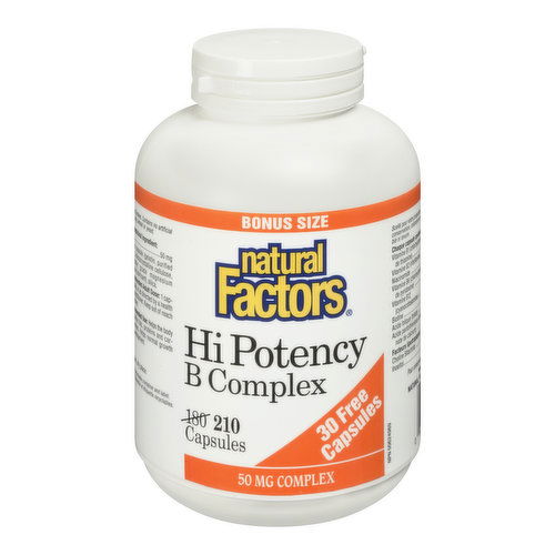 Natural Factors - Vitamin B Hi Potency Complex Bonus