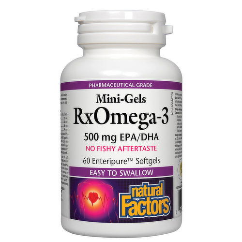 Natural Factors - RxOmega 3 500mg Mini Gels