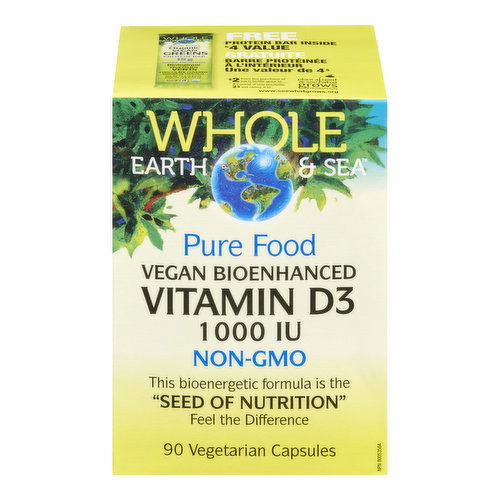 Whole Earth & Sea - Vitamin D3 1000IU Plant Based