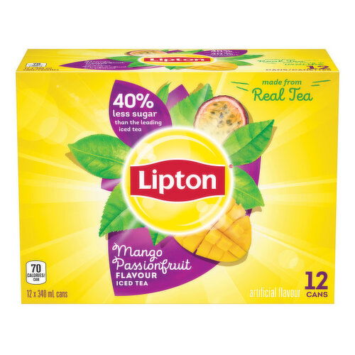 Lipton - Iced Tea, Mango Passionfruit 355mL