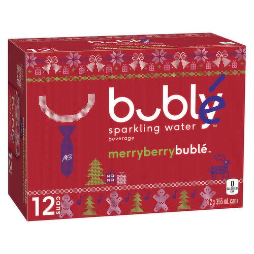 Bubly - Merry Berry Sparkling Water, 355mL Cans