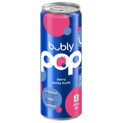 Bubly - Berry Soda, Sleek Can