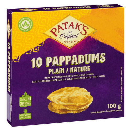 Patak's - Plain Pappadums