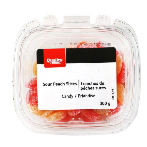 Quality Foods - Sour Peach Slices Candy