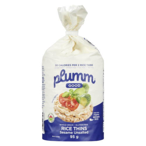 Plumm Good - Rice Thins Sesame Unsalted