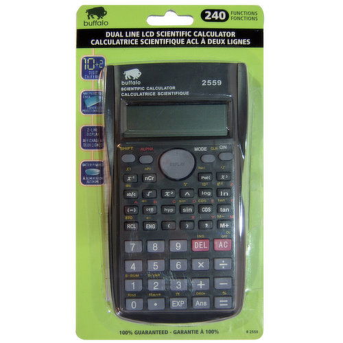 Buffalo - Calculator - Dual Line LCD Scientific