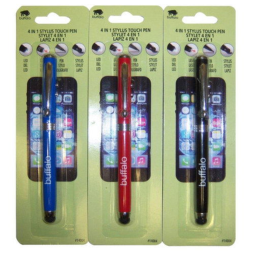 Buffalo - 4 In 1 Stylus Pen - Assorted