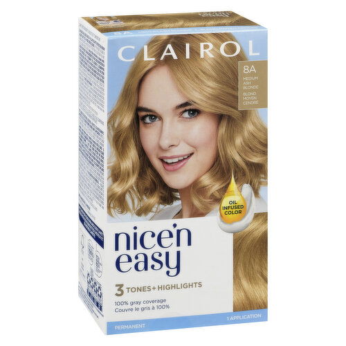 Clairol - Nice n Easy - 8A Med Ash Blonde