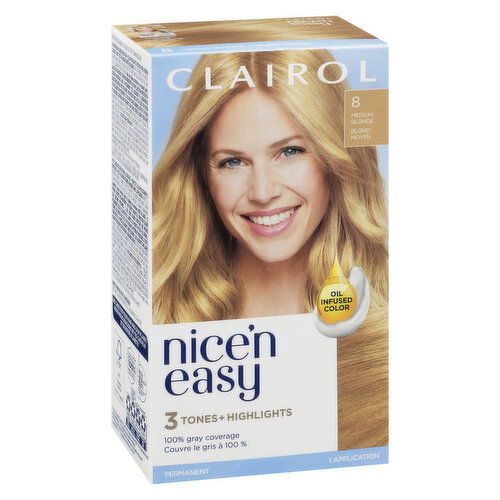 Clairol - Nice n Easy - 8 Medium Blonde