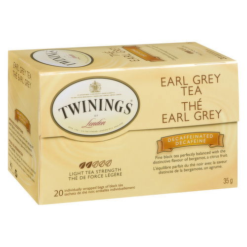 Twinings - Earl Grey Tea Bags - Decaf