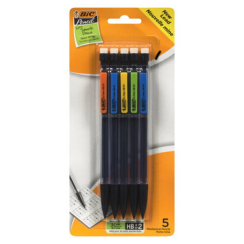 BIC - Extra Smooth 0.7mm Mechanical Pencils with Erasers