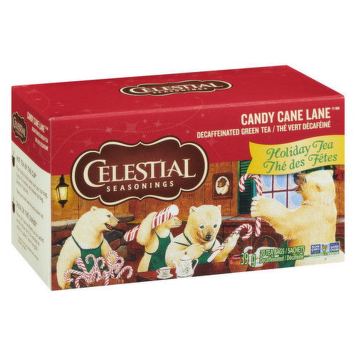 Celestial Seasonings - Green Tea - Candy Cane Lane