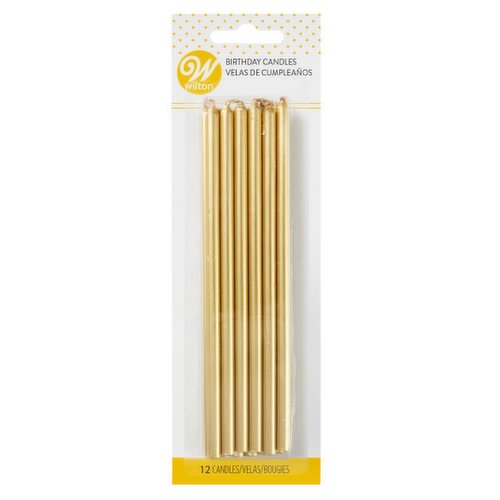 Wilton - Birthday Candle, Tall Gold