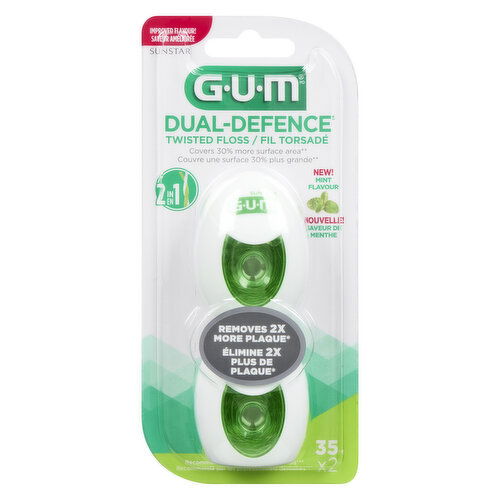 Gum - GUM Dual Defence Twisted Floss