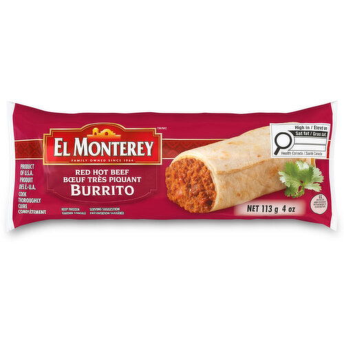 EL MONTEREY - Red Hot Beef Burritos