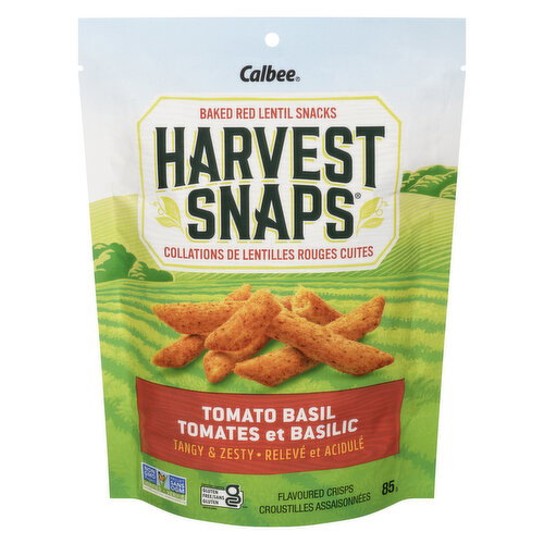 HARVEST SNAPS - Red Lentil Snack Crisps - Tomato Basil