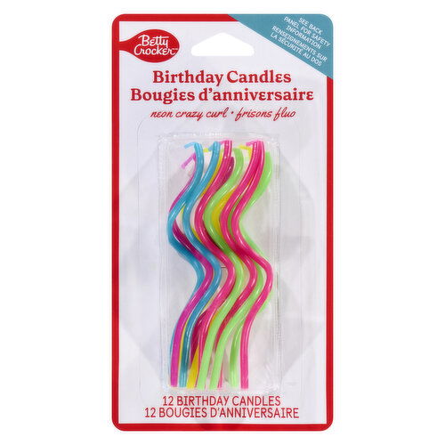 Betty Crocker - Neon Crazy Curl Birthday Candles