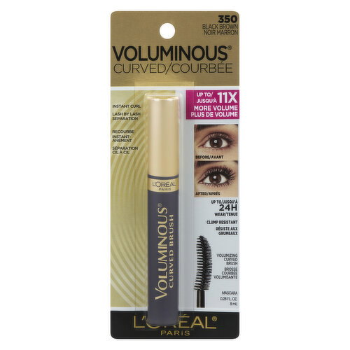 L'Oreal - Voluminous Mascara Curved Brush -  Black Brown