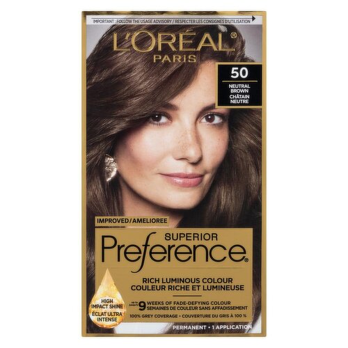 L'Oreal - Superior Preference Rich Luminous Colour  50 Neutral Brown