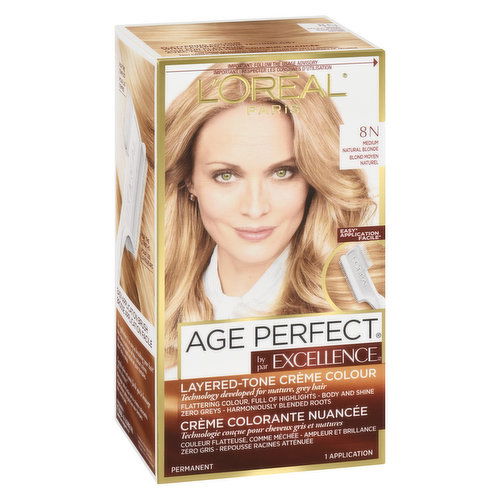 L'Oreal - Excellence Age Perfect 8N Medium Natural Blonde