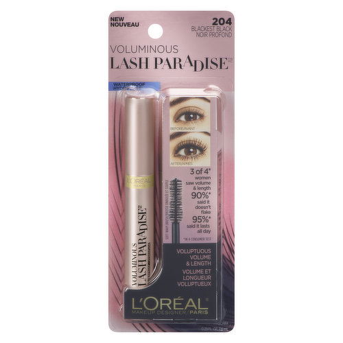 L'Oreal - Lash Paradise Waterproof Mascara - Blackest Black