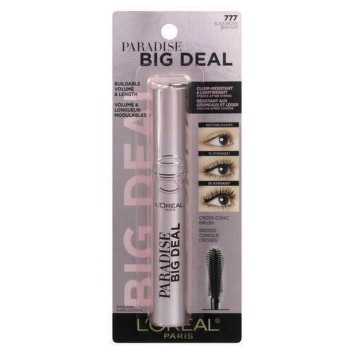 L'Oreal - Paradise Big Deal Mascara - Black Brown Washable