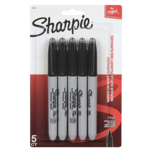 Sharpie - Markers Fine Tip - Black 5pk