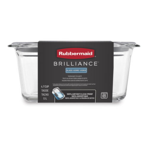 Rubbermaid - Brilliance Glass 4.7 1.1l Deep Medium