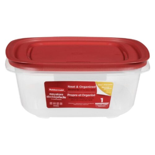 Rubbermaid - Easy Store Large Square 14.66 Cup Open Stock - Racer Red