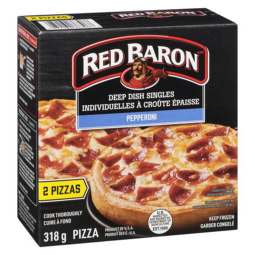 Red Baron - Deep Dish Pizza Singles, Pepperoni