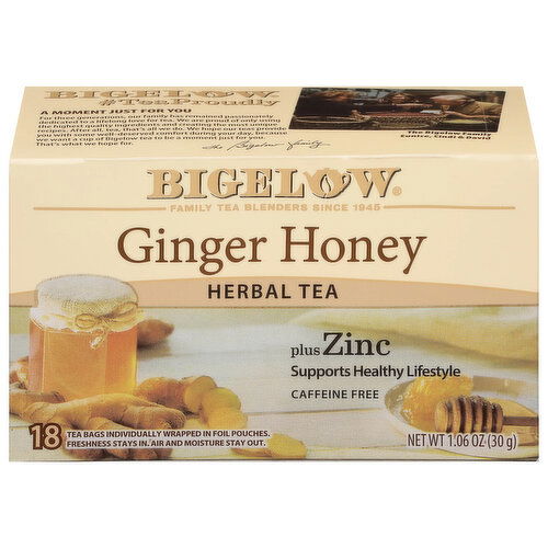 Bigelow - Ginger Honey Plus Zinc Tea
