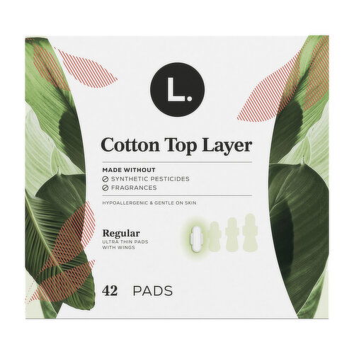 L. - Cotton Top Layer Ultra Thin Pads, Regular
