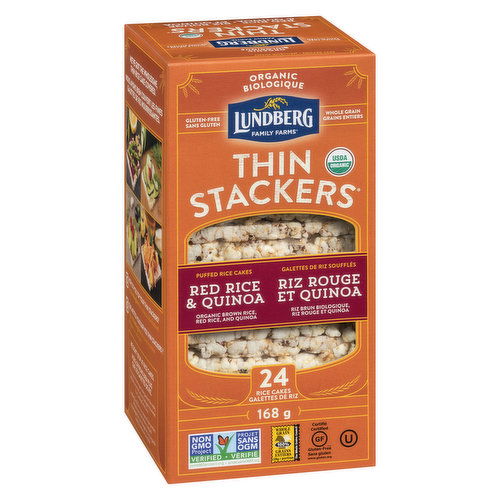 Lundberg - Rice Cakes Thin Stackers Red Rice & Quinoa