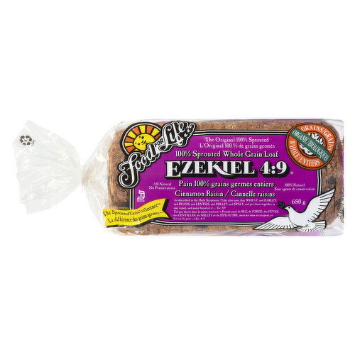 Food For Life - Ezekiel Bread Cinnamon Raisin Sprouted Whole Grain