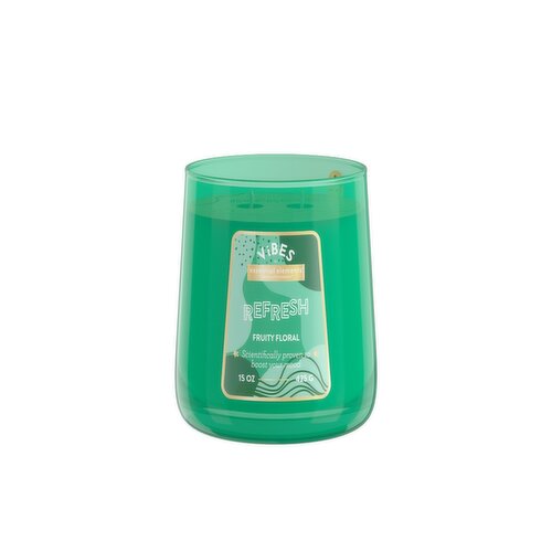 Candle Lite - Essential Elements Vibes Refresh 2 Wick Candle in a Fruity Floral mix 15oz