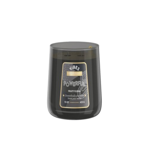 Candle Lite - Essential Elements Vibes Powerful 2 Wick Candle in a Fruity Floral 15oz jar