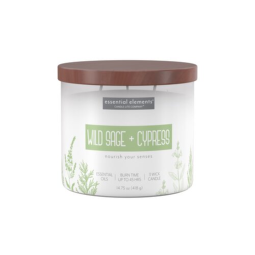 Essential Elements - Wild Sage + Cypress Candle