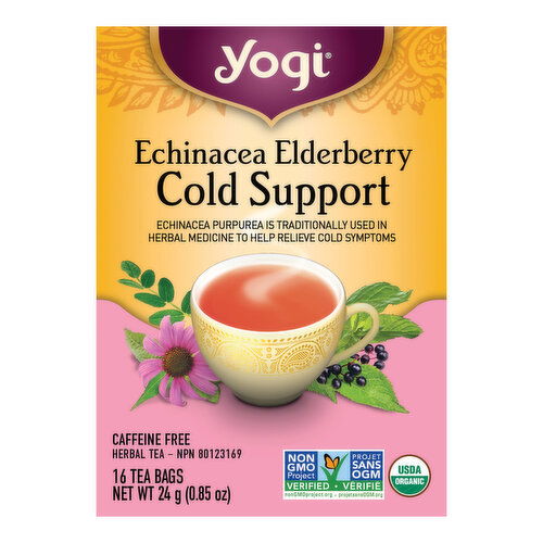 Yogi Tea - Tea Cold Support Echinacea Elderberry