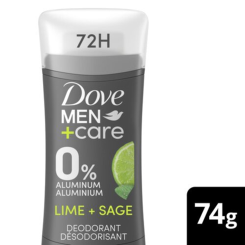 Dove - Men+Care Lime + Sage 0% Aluminum 48h Deodorant Stick