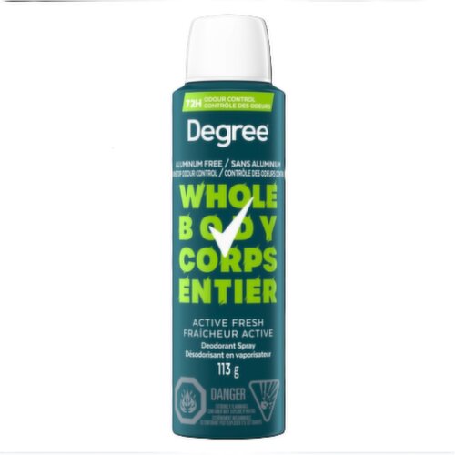 Degree - Men's Whole Body Deodorant Spray - Active Fresh