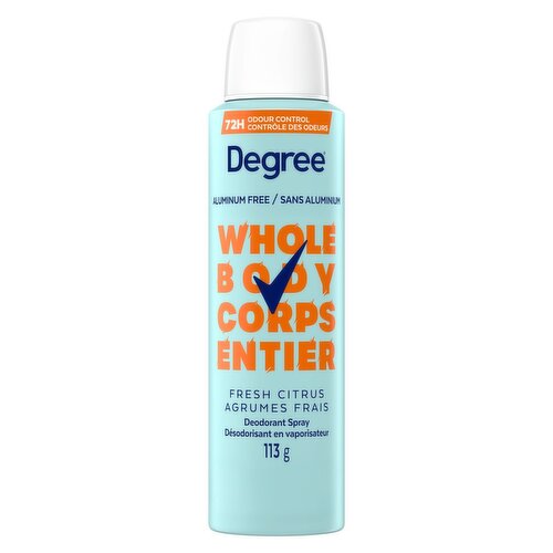 Degree - Whole Body Deodorant Spray - Fresh Citrus