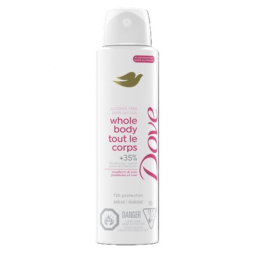 Dove - Whole Body Deodorant Spray - Raspberry & Rose