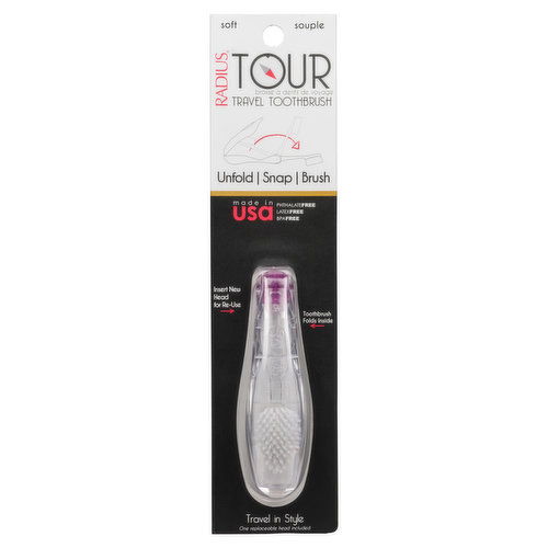 Radius - Tour Travel Toothbrush Soft