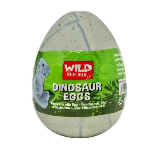 Wild Republic - Dinosaur Egg Plush Toy with Egg, Diplodocus