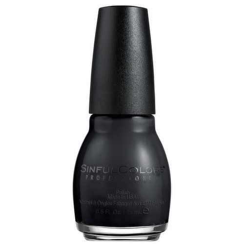 SinfulColors - Professional Nail Polish - Black On Black