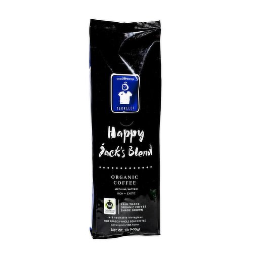 Terrelli - Medium Roast Whole Bean Coffee - Happy Jacks Blend