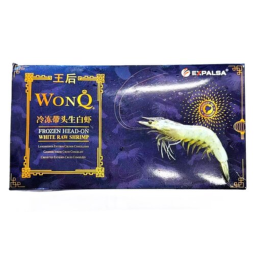 Won Q - Frozen Raw White Shrimp, Head On