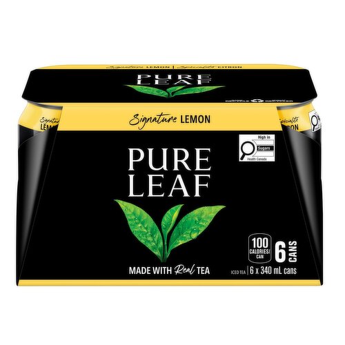 Lipton - Pure Leaf Signature Iced Tea, Lemon - 340mL Cans